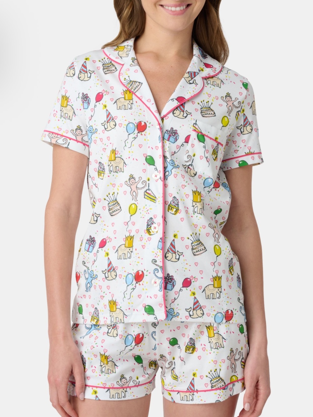 Roller Rabbit Birthday Bash Monkey Polo Pajama Set